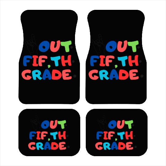 happy last day of school teacher students graduati Car Mats