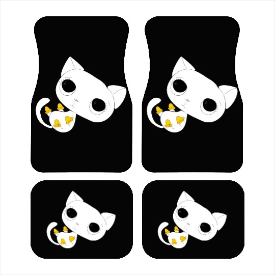 black white kittens 04 Car Mats