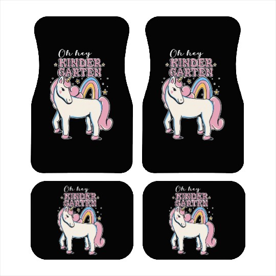 Rainbow and Unicorn Kindergarten Teacher Car Mats