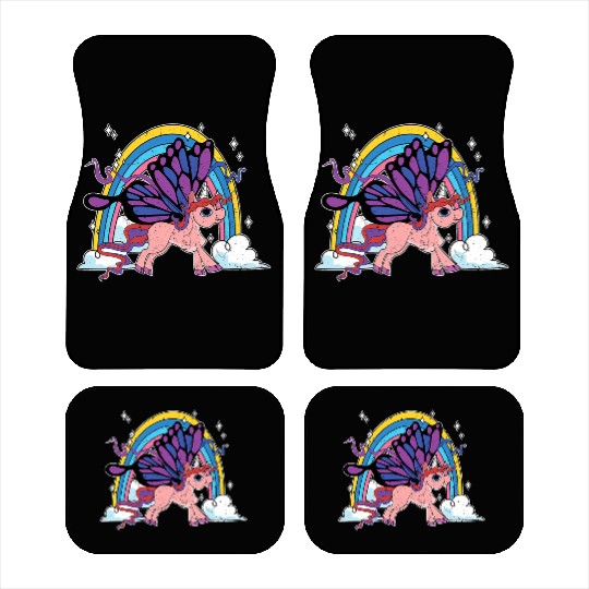 Rainbow Animal Lover Insect Butterfly Fa Car Mats