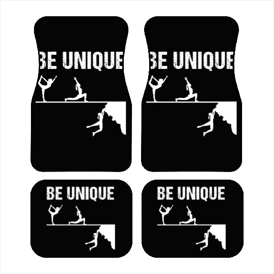 Be Unique Rock Climbing Girl Motivational Design Car Mats