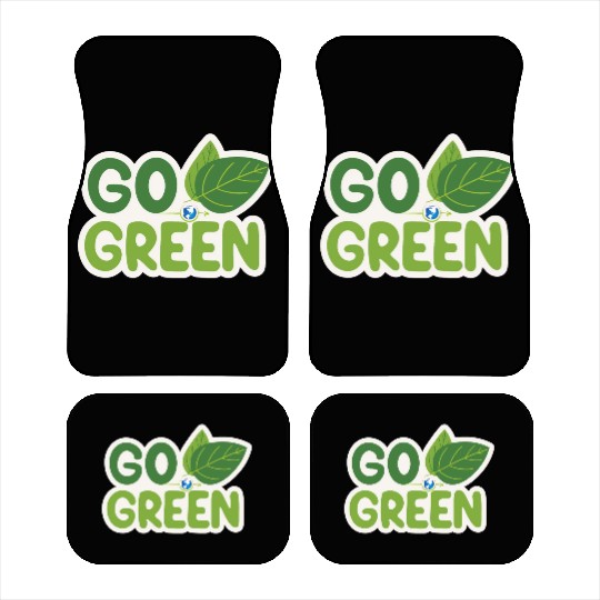 Go Green Earth Day design . Car Mats