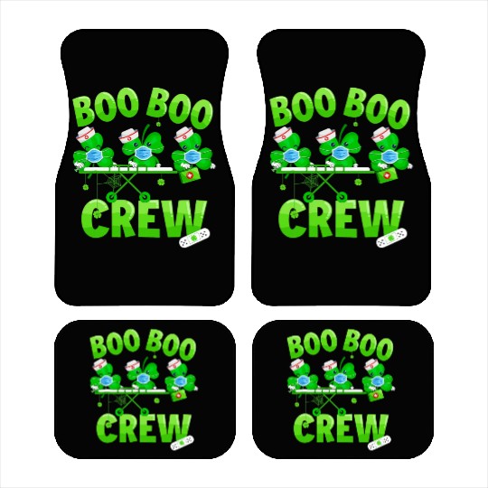 Boo Boo Crew Nurse St Patricks Day Shamrock Car Mats