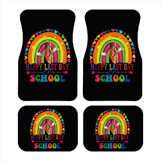 Groovy Happy Last Day of School Teacher Student Car Mats