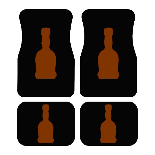 Liquor Bottle Vector Single Color Car Mats