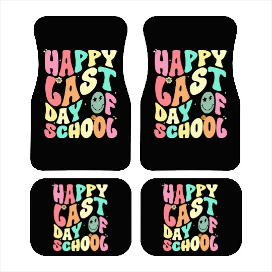 Groovy Happy Last Day of School Teacher Student Car Mats