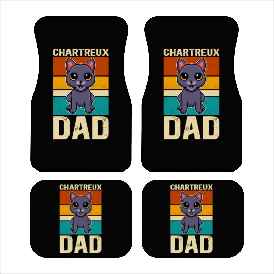 Chartreux Dad Cat Owner Car Mats