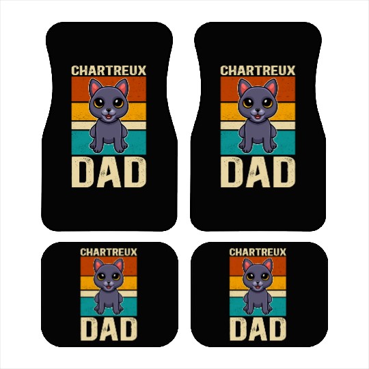 Chartreux Dad Cat Owner Car Mats