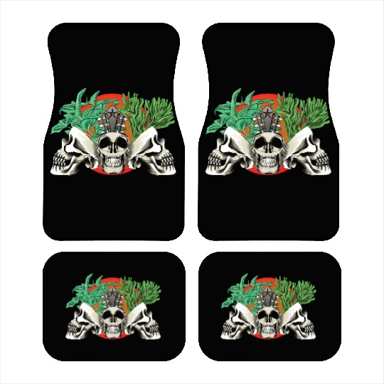 Skull Plant of the blood moon night light Car Mats