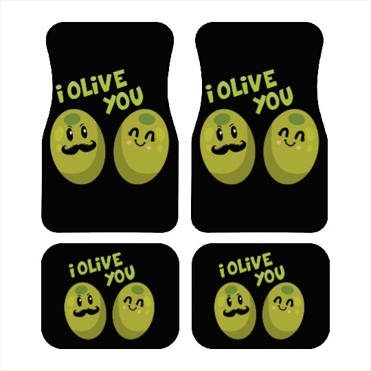 Green Olives Valentine Olive You Car Mats