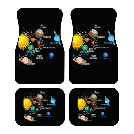 Solar System Planets Astronomy Space Science Girls Car Mats