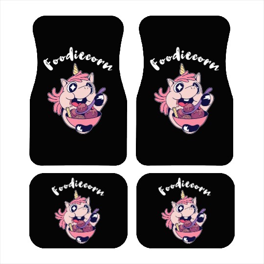 Foodie Unicorn Sweet Dessert Ice Cream Lover Food Car Mats
