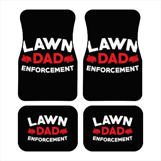 Lawn Enforcement Dad Outfit Cutting Grass Car Mats