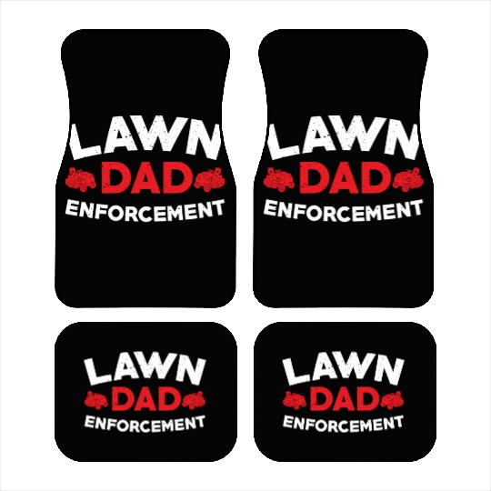 Lawn Enforcement Dad Outfit Cutting Grass Car Mats