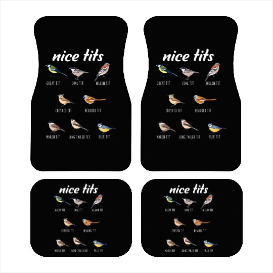 Funny Nice Tits Birdwatching Bird Watching Birding Car Mats