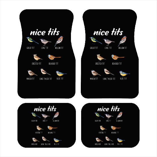 Funny Nice Tits Birdwatching Bird Watching Birding Car Mats