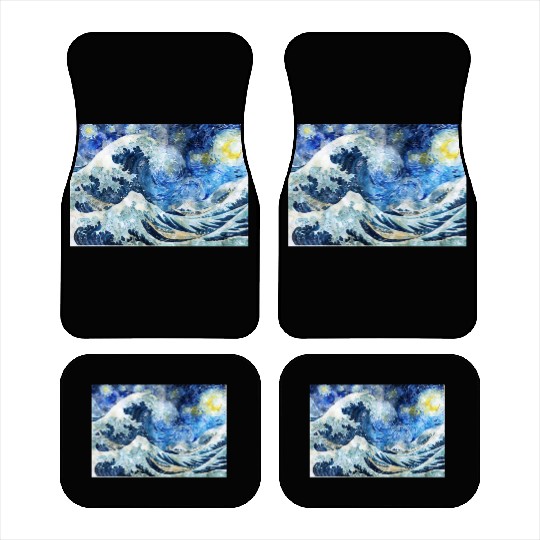 Great Wave During a Starry Night Click on Artist Car Mats
