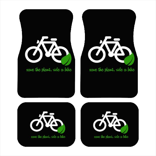 Save The Planet Ride A Bike Car Mats