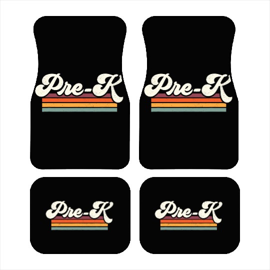 Retro Pre K Teacher Back To School Car Mats