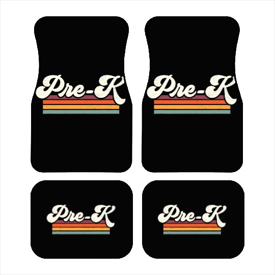 Retro Pre K Teacher Back To School Car Mats