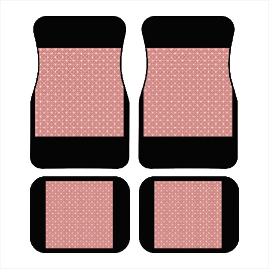 Stars Red Retro Pattern Car Mats