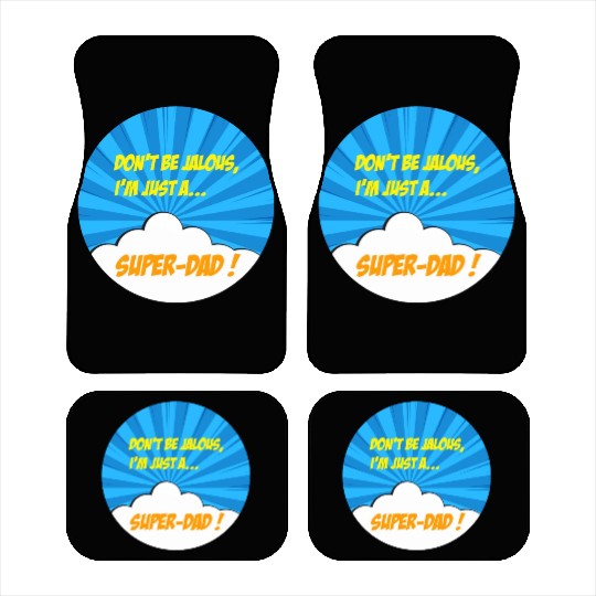 Super-dad super-hero Best dad Father's day Comics Car Mats