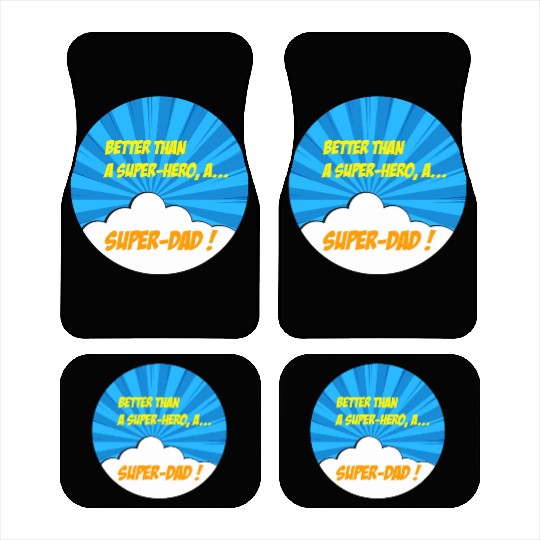 Super-dad super-hero Best dad Father's day Comics Car Mats
