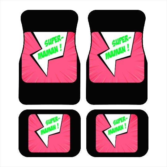 Super-mom super-hero. Best mom Mother's day Comics Car Mats