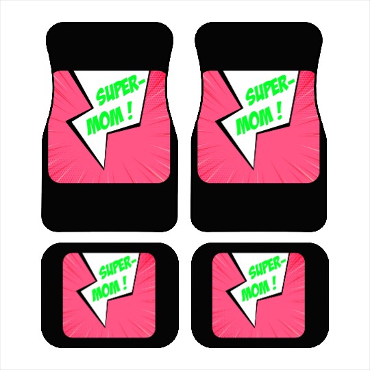 Super-mom super-hero. Best mom Mother's day Comics Car Mats