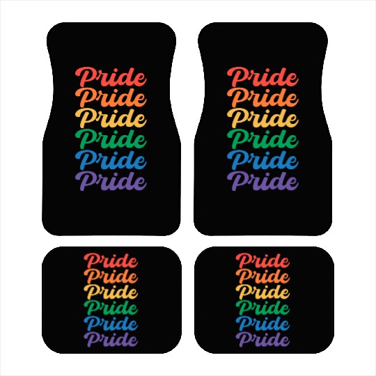 Rainbow Pride Month LGBT Ally Car Mats