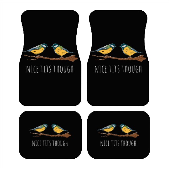 Funny Tit Bird Lover Birdwatching Birding Car Mats