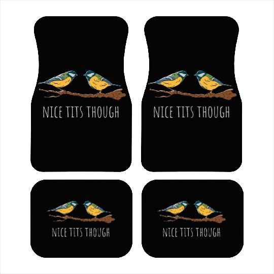 Funny Tit Bird Lover Birdwatching Birding Car Mats