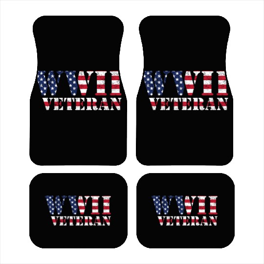 Ww2 Veteran American Flag World War Ii Car Mats