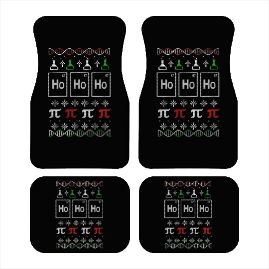 Science Christmas Pi Number Geeky Santa Car Mats