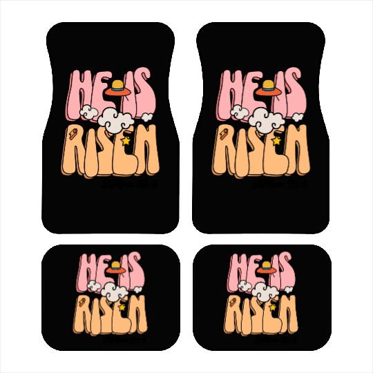He Is Risen Modern Christian Easter Car Mats