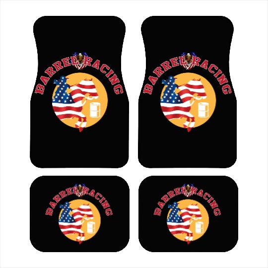 Cowgirl Barrel Racing Sport Come On Cowgirl Art Car Mats