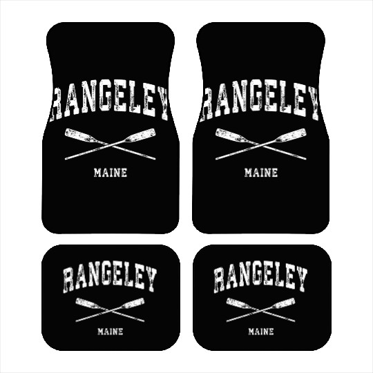 Rangeley Maine Nautical Crossed Oars Car Mats