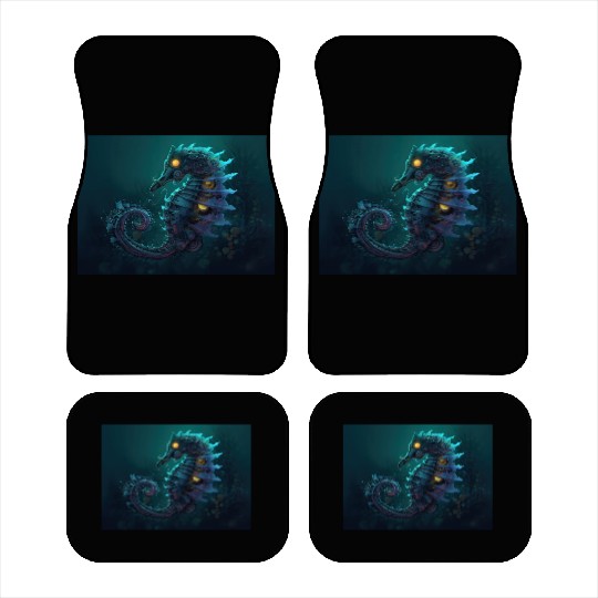 Neon Shark Attack Car Mats