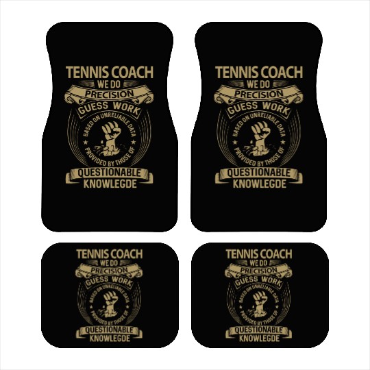 Tennis Coach Car Mats - We Do Precision Gift Item T