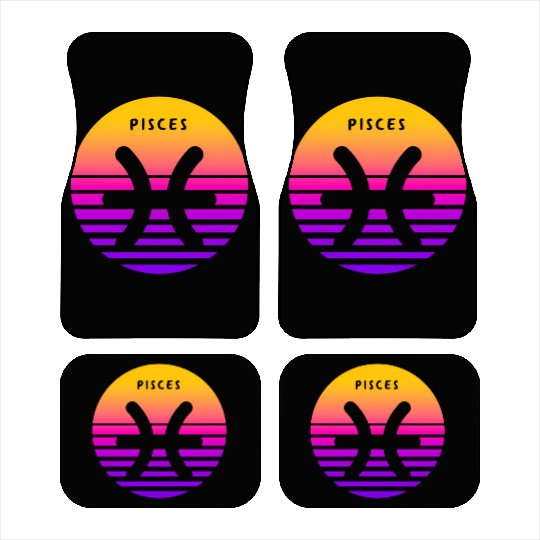 Pisces Zodiac Sign Sunset Pisces Car Mats
