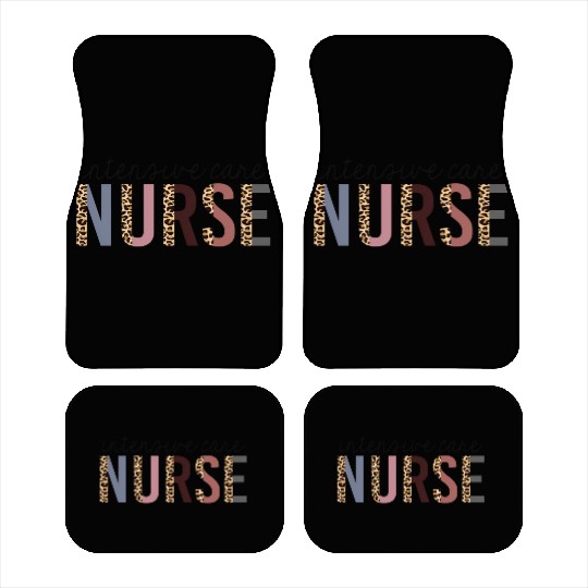 Intensive Care Nurse Leopard Print Icu Nursing Sch Car Mats