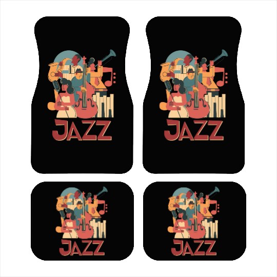 Jazz Musicians Orchestra Playing On Stage Smooth J Car Mats