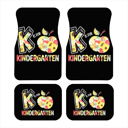 K Is For Kindergarten Teacher Back to School Kinde Car Mats