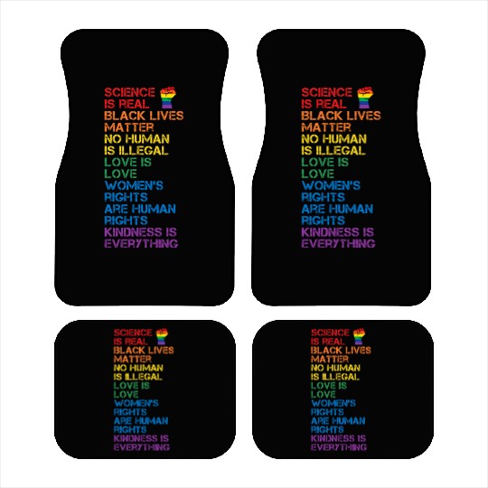 Science Is Real Black Lives Matter Lgbt Blm Fist Car Mats