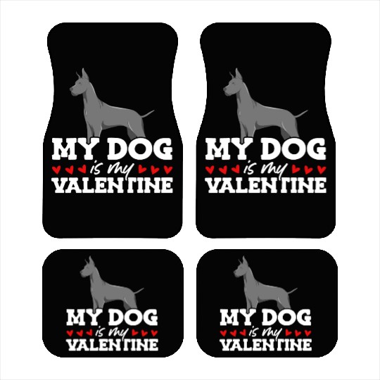 My Dog Is My Valentine Date Cute Doggy Car Mats