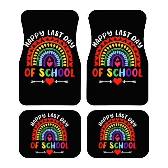 Rainbow Happy Last Day Of School Teacher Boys Car Mats