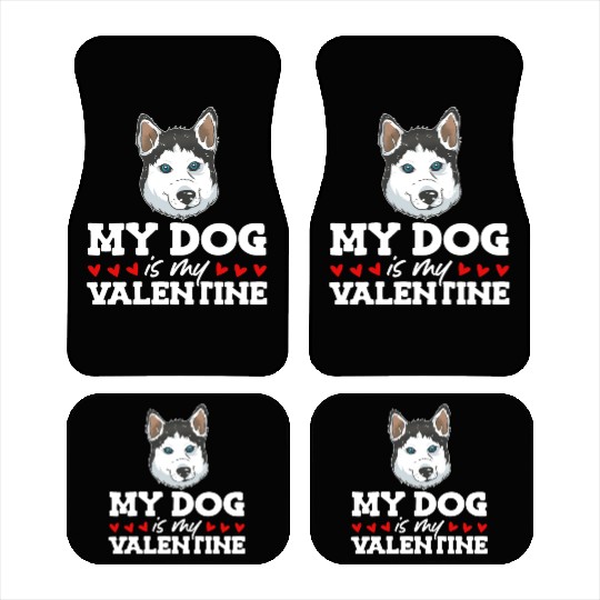 My Dog Is My Valentine Date Cute Doggy Car Mats