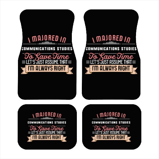 Communications Studies Major Studen Graduation Car Mats