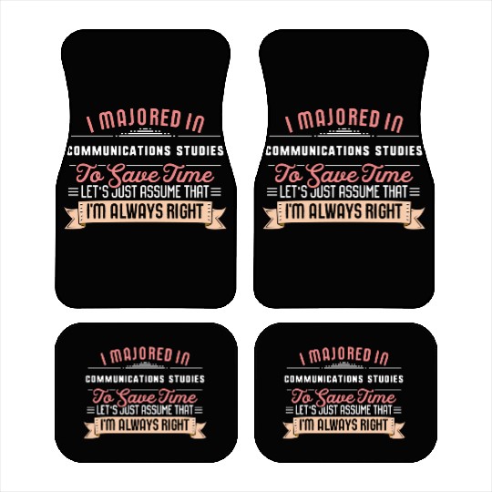Communications Studies Major Studen Graduation Car Mats