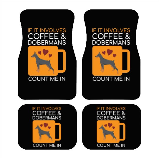 Coffee Doberman Lover Car Mats